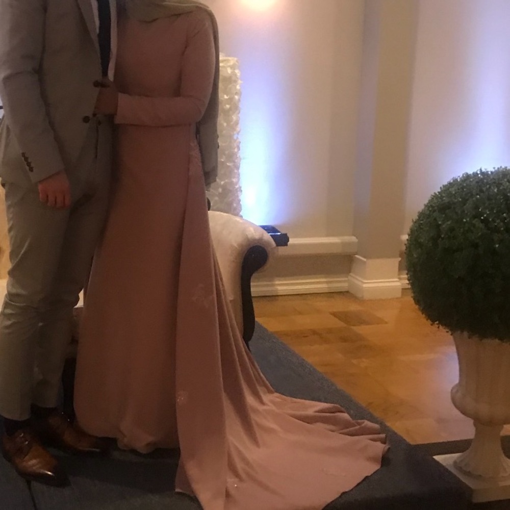 Portia and Scarlett endora long sleeve gown